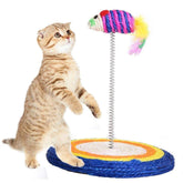 The Furr Company bouncy mouse and scratch pad - multicolor